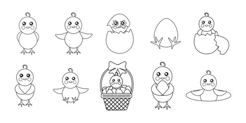 Chicken coloring book set