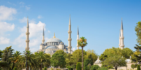 Naklejka premium Blue Mosque, an historical mosque in Istanbul (Istanbul, Sultana