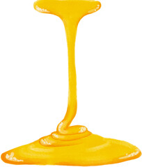 honey dripping watercolor png
