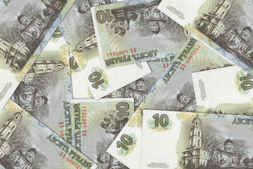 Transnistrian banknotes. Close up money from Transnistria. Transnistrian ruble.3D render