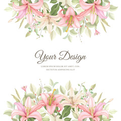 hand drawn floral ornament invitation card set