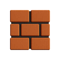 brick block video game - isolated png