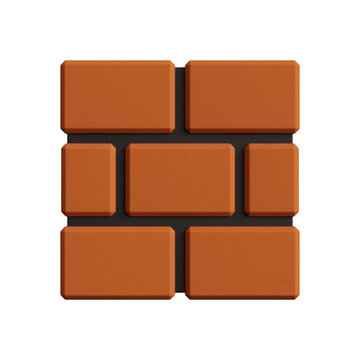 brick block video game - isolated png