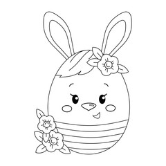 cute easter egg bunny