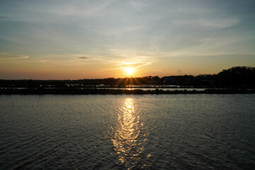Sunset at Mae Pa Mangrove in Thailand