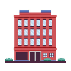 Obraz premium Various buildings flat design icon 