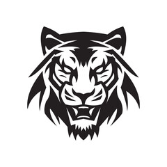 Fototapeta premium tiger head, tiger head tattoo, tiger head logo, tiger head mascot