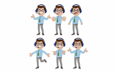 Call center and customer service character