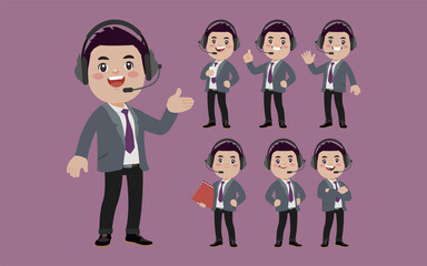 Call center and customer service character