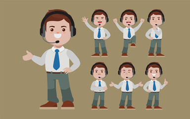 Call center and customer service character