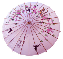 ombrelle japonaise rose sur fond blanc  © Unclesam