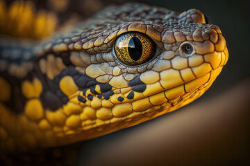 Obraz premium close up of a snake created with Generative AI technology