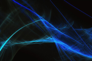 abstract blue wave - generative AI