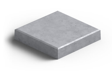gray stone block 3D Illustration PNG