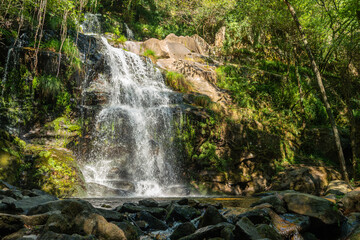Fototapeta na wymiar Beautiful waterfall in Cabreia Sever do Vouga Aveiro Portugal