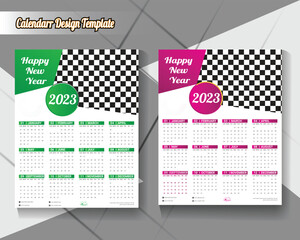 new year calendar design template