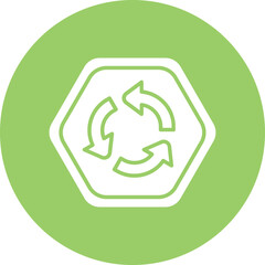 Vector Design Roundabout Icon Style