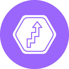 Obraz premium Vector Design Zig Zag Road Icon Style