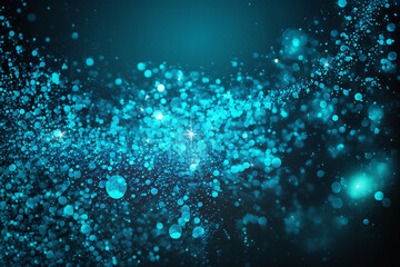 Blue glitter sparkle lights background. Generative AI