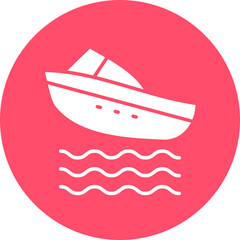 Vector Design Speed Boat Icon Style