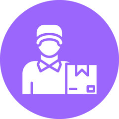 Vector Design Courier Man Icon Style