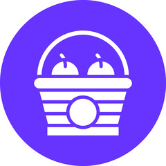 Vector Design Fruits Basket Icon Style