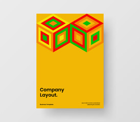 Abstract mosaic pattern company identity layout. Original postcard A4 design vector illustration.