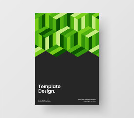 Creative geometric shapes placard illustration. Simple company identity design vector layout.