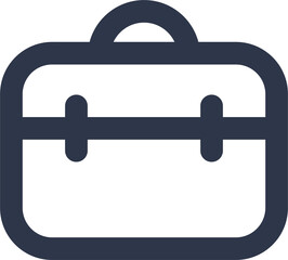 Briefcase icon in black colors. Business signs illustration.