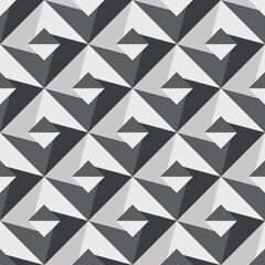 Geometric seamless pattern with geometric 3d illusion square fabrics backdrop. flat Vector illustration. use fabric print.