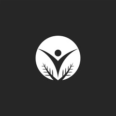 Fototapeta premium Minimal wellness logo designs illustrations vector icon