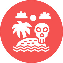 Vector Design Skull Island Icon Style
