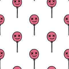 seamless pattern with candy monsters