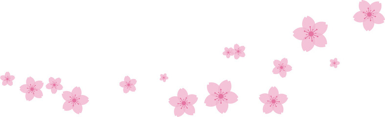 Fototapeta na wymiar Beautiful pink Sakura Cherry Blossom illustration.