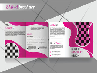 business ti-fold brochure design template
