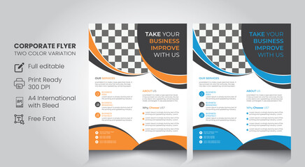 business flyer design template, poster, brochure ads