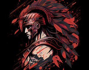 warrior illustration