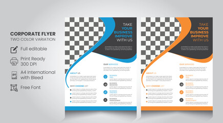 Obraz premium business flyer design template, poster, brochure ads