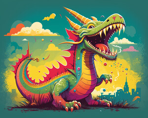 Fototapeta premium funny dragon