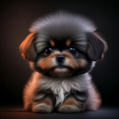 Cute and adorable little dog. Generative AI