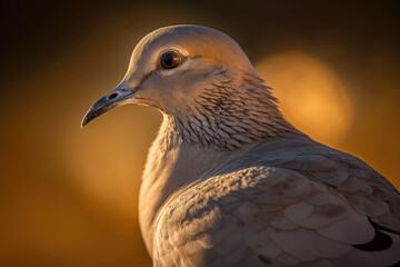 close up of a dove created with Generative AI technology