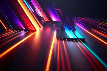 abstract colorful spectrum background - Generative AI