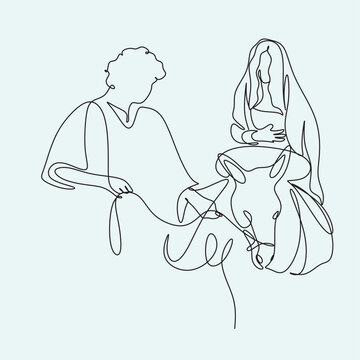 recommend clip art: Continuous line drawing of Jesus Christ , linear style and Hand drawn Bible Christian scene of son of God with people and kids. Easter illustration