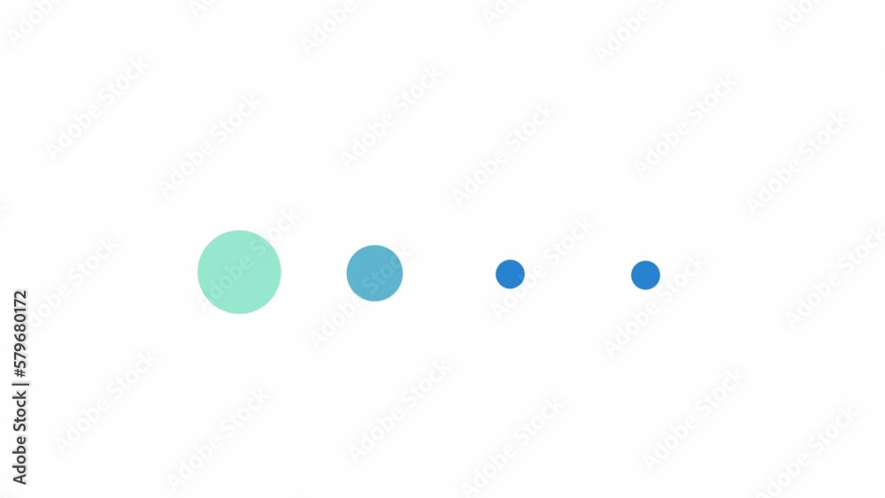 Fototapete animated 4 dots blinking preloader. ellipsis. waiting process. 4k video footage with alpha channel t