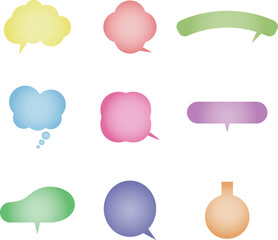 set of colorful speech bubbles vector or clipart