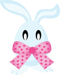 bunny in egg shape for easter vector