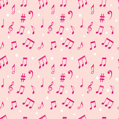 seamless pattern with musical notes vector