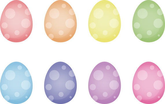 Set of eggs in rainbow color. Easter eggs vector image	