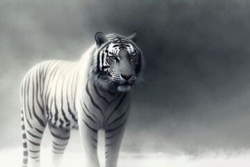 Tiger art background, generative ai