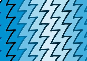 blue zigzag line on white background as repeat pattern, replete image, design for fabric printing